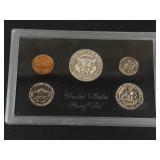 1969-S US Mint Proof set. 40% silver half no outer box