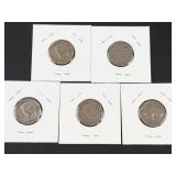 1934, 1934-D, 1936, 1937, 1937-D buffalo nickels