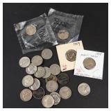 1 bag of mixed date Jefferson nickels:  first year 1938, and 2 in Littleton packaging