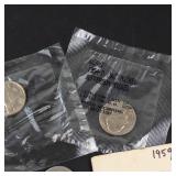 1 bag of mixed date Jefferson nickels:  first year 1938, and 2 in Littleton packaging