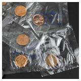 1 bag of 50 mixed date wheat cents: 9 in Littleton packaging, 16 steel cents some uncirculated