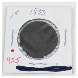 1833 US Large cent