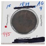 1839 US Large cent