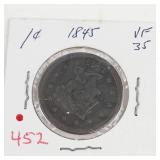 1845 US Large cent