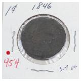 1846 US Large cent, worn