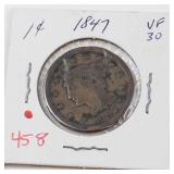 1847 US Large cent