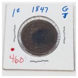 1847 US Large cent