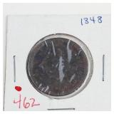 1848 US Large cent, corrosion