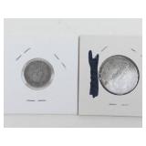 Canadian silver: 1968 quarter and vintage no date silver dime