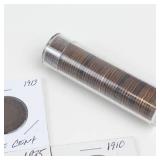 6 Canadian large cents: 1910 thru 1919 plus 1920, 1935 and 1 roll of 50 mixed dates