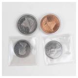Canadian Commemorative dollars: 1870-1970, 1873-1973 plus 2 mint medals