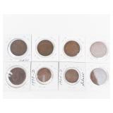 8) mixed date Australian coppers: 1922 thru 1944