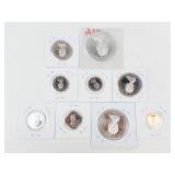 1971 Proof Bahamas 9 coin set: 2.8723 oz silver content