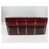 2) 3 ring binders of 12 pocket vinyl pages (empty)