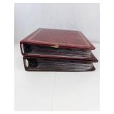 2) 3 ring binders of 12 pocket vinyl pages (empty)