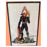 Ghost Rider Framed Comic Book Cover Poster - Signed by Paul Pelletier