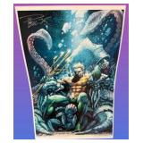 Aquaman Comic Book Cover Poster - Signed by Paul Pelletier