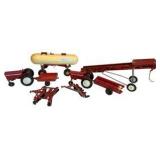 Vintage Red Ertl International Co. Tractors & Attachments