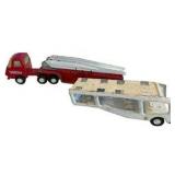 Small Vintage Red Tonka with White Carrier & Fire Ladder