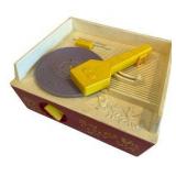 Vintage Fisher Price Toys - Clock, Camera and Record Player