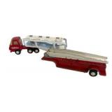 Small Vintage Red Tonka with White Carrier & Fire Ladder