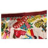 Vintage Tijuana, Mexico Souvenir Scarf