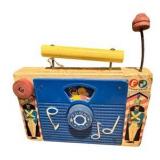 Vintage Toys - Fisher Price Radio, Pull String Locomotive & Donald Duck Toy