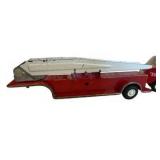 Small Vintage Red Tonka with White Carrier & Fire Ladder