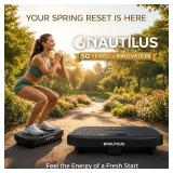 $200 Nautilus Vibratone Pro Vibration Plate Exercise Machine for Lymphatic Drainage, Muscle Activation, Full Body Workout, Circulation, Fat Loss, Strength Training, Toning, Recovery