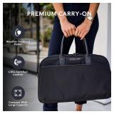 $298 Nomad Lane Carry-On Luggage Duffel Bag, Durable & Lightweight Suitcase. Bento Bag, Personal Item Weekender Travel Bag for Men & Women, Black