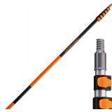 5-24 ft Long Telescoping Extension Pole // Multi-Purpose Extendable Pole with Universal Twist-on Metal Tip // Lightweight and Sturdy // Best Telescopic Pole for Painting, Dusting and Window Cleaning