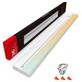36 Inch Hardwired Under Cabinet Lighting, 3 Color Setting Dimmable LED Under Cabinet Lights Wired, 2000LM Linkable Under Counter Lights for Kitchen, 20W, CRI97