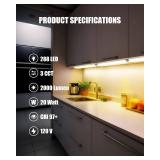 36 Inch Hardwired Under Cabinet Lighting, 3 Color Setting Dimmable LED Under Cabinet Lights Wired, 2000LM Linkable Under Counter Lights for Kitchen, 20W, CRI97