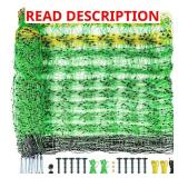 $140 PPOLB Electric Fence Netting - 47.2' H x 164' L, Portable Movable Livestock Nets Mesh for Lambs, Dogs, Deer, Larger Animals Electric Fencing for Backyards, Homesteaders, Farms Ranches, and Garden