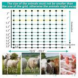 $140 PPOLB Electric Fence Netting - 47.2' H x 164' L, Portable Movable Livestock Nets Mesh for Lambs, Dogs, Deer, Larger Animals Electric Fencing for Backyards, Homesteaders, Farms Ranches, and Garden