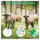 $140 PPOLB Electric Fence Netting - 47.2' H x 164' L, Portable Movable Livestock Nets Mesh for Lambs, Dogs, Deer, Larger Animals Electric Fencing for Backyards, Homesteaders, Farms Ranches, and Garden