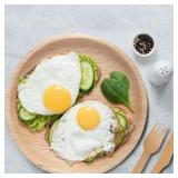 ECO SOUL 8 Inch Round 100 Percent Compostable, Biodegradable, Disposable Palm Leaf Plates, Eco-friendly, Sturdy, Microwave and Oven Safe (200 Pack)