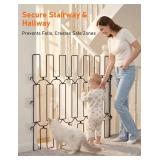 Metal Telescopic Gate for Pet, Extra Tall 31' Height, Adjustable Width 25-40 Inches, Retractable Pet Barrier, Black Steel Safety Barrier for Doorways, Hallways, Stairs (25inch)