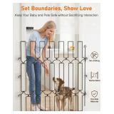 Metal Telescopic Gate for Pet, Extra Tall 31' Height, Adjustable Width 25-40 Inches, Retractable Pet Barrier, Black Steel Safety Barrier for Doorways, Hallways, Stairs (25inch)