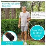 Vive Wooden Walking Stick - Willow Cane for Seniors Hiking & Balance - Heavy Duty Carved Twisted Wood Sticks for Men & Women - Stylish Support Pole for Outdoor Trekking & Weight Bearing