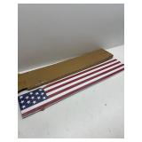 Two Sided Patriotic Porch Sign, 47.2' Wooden 4th of July Front Door Decor, 250th Independence Day Long Vertical Red White Blue USA Flag God Bless America Home Outdoor Yard Decorations