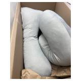 Momcozy Pregnancy Pillows with Cooling Cover, U-Shaped Full Body Maternity Pillow for Side Sleepers 57 Inch - Support for Back, Hip, Belly, Legs for Pregnant Women