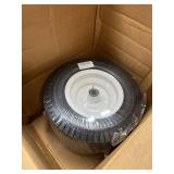 13x5.00-6 Flat Free Tire and Wheel with 3/4' & 5/8' Bearings   2 Pack 13x5x6 Solid Lawn Mower Tires for Riding Lawn Mower Tires and Wheel with 3' Centered Hub