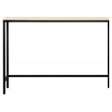 Porch Table, 41' Patio Table Pub Height Dining Table with Waterproof Top and Hammer Finish Stand for Hot Tub, Garden, Backyard, Indoor,Light Walnut Color