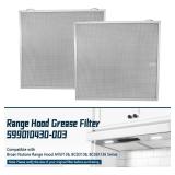 2 Pack S99010430-003 Range Hood Grease Filter Fit For Boran Nutone Range Hood AVSF136 BCSD136 BCSEK136 Series, 15-3/4' X 16-7/8' Stove Hood Vent Filter Replace 99010430-003 HPFA136