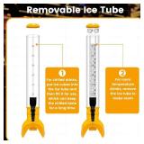 2 Pcs Beer Dispenser, 3L/100 Oz Mimosa Tower with Ice Tube for Bar Party, Tabletop Beer Dispenser for Beer, Liquor, Beverage (Yellow)