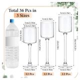 $210 Yaomiao 36 Pcs Tall Glass Candle Holder Floating Candles for Centerpieces Clear Tall Tea Light Candleholders for Wedding Party Dining Bathroom Table Pillar Settings, 3 Sizes 7.87'& 9'& 10.2' H