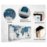 Living Room Wall Art Office Pictures Wall Decor for Bedroom Canvas World Map Art Kitchen Decor Framed Paintings for Wall Decorations