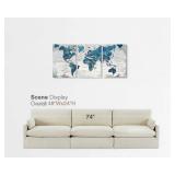 Living Room Wall Art Office Pictures Wall Decor for Bedroom Canvas World Map Art Kitchen Decor Framed Paintings for Wall Decorations