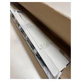 30.5' X 60' Lotus & Windoware Cordless Faux Wood Blind, Smooth, Bright White, Privacy Slats, Blinds for Indoor Windows, 30.5' X 60'